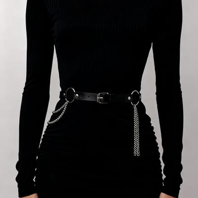 Damesketting Taille Riem, Verstelbaar Kunstleer Met Metalen Cirkel, Perfect Voor Jurken En Outfits. 100cm gray