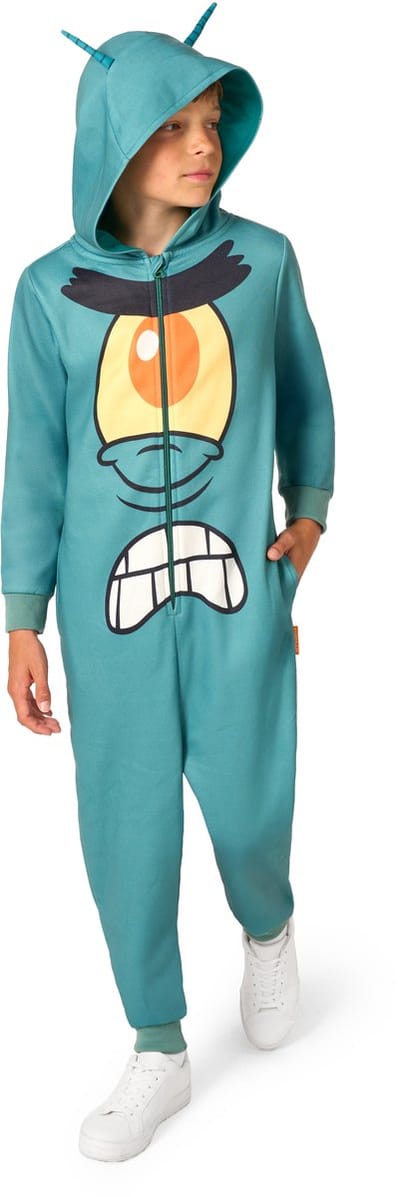 OppoSuits Plankton Kids Onesie - Jongens en Meisjes Verkleedpak - SpongeBob Kostuum - Carnavalkleding - Maat 4 jaar