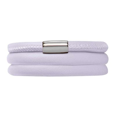 Endless Lavender Leather Armband 12114-57 (57.00 cm)