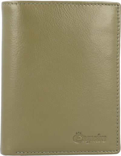 Esquire Peru Portemonnee RFID Leer 9,5 cm - Dames - Staand formaat - olive