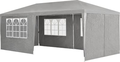 Partytent met zijwanden - 3x6M - Donkergrijs