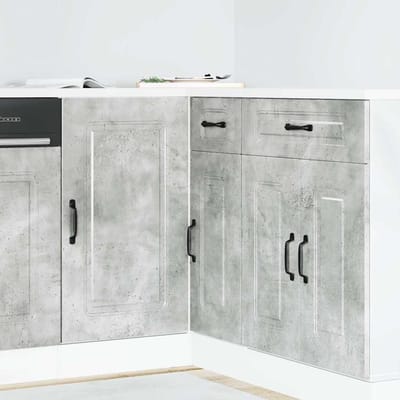 vidaXL - Onderkast - Kalmar - bewerkt - hout - betongrijs