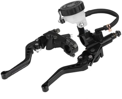 Dailygoods- Rempomp Set - Universele 7/8 inch (22mm) - Rem/Clutch Master Cylinder - CNC Aluminium - Verstelbare Hendels - Vervangbare Vloeistoftank - Remcilinder