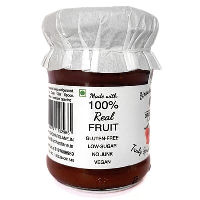 Orchard Lane High Fruit Confiture de Fraises | Très Faible teneur en sucre | Remplie de Fruits Frais - pour les familles saines - enfants, petit-déjeuner, sportifs, seulement 7
