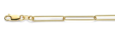 Mori Gold Filté 4,1mm brede armband, Closed-for-Ever, Ronde buis en 24,5mm lang, goud gevuld 1/20