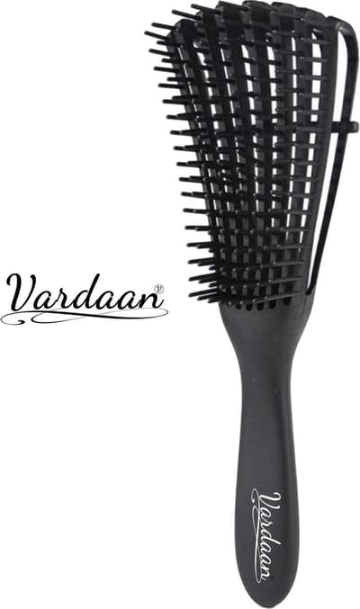 Anti Klit Haarborstel - Zwart - Vardaan - Detangler Brush - Haarborstel Antiklit - Haarborstel - Kam voor Krullen - Kroeshaar Borstel - Zwart - Vardaan