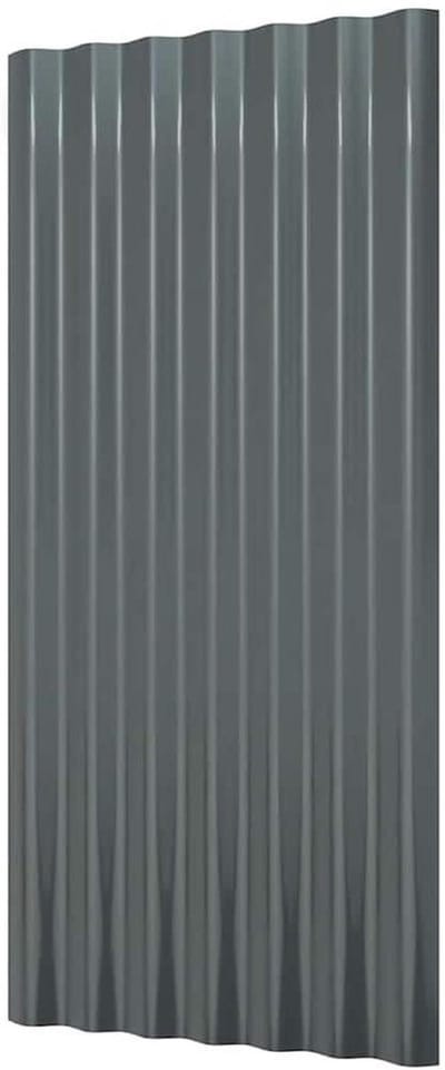Dakpanelen - Golfplaten - Dak Beschermen - Gepoedercoat Staal - 36 stuks - Antraciet
