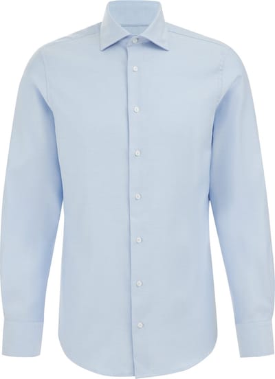 WE Fashion Heren Slim fit overhemd met structuur