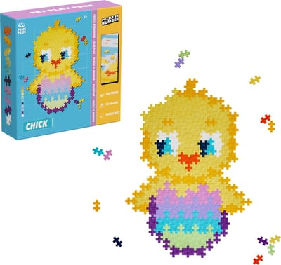 Plus-Plus Puzzle by Number kuiken 250 stukjes - 3964 - Puzzel en Bouwspeelgoed in één - Vanaf 5 jaar