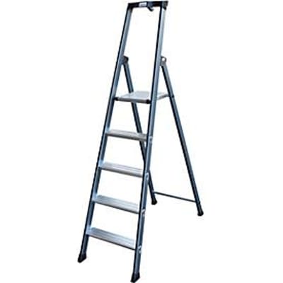 Trapladder, geanodiseerd, 5 treden