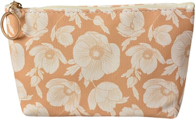 Clayre & Eef Toilettas Dames 21x5x13 cm Beige Synthetisch Bloemen