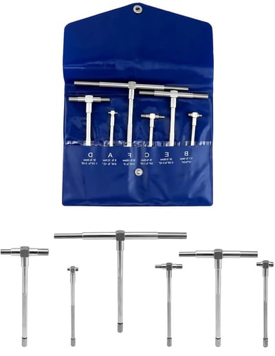 Telescoopmeetinstrument 8 mm - 150 mm meetklok met verstelbare binnendiameter, 6 stuks/set voor precisie metingen en nauwkeurigheid