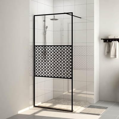 Inloop Douchewand - Badkamer Glaswand - Moderne Badkamer - Verstelbaar Profiel - 115 x 195 cm - Zwart