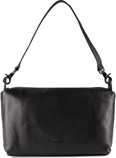 MANDARINA DUCK Leren schoudertas Mellow Leather Shoulder Nero zwart