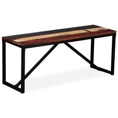 vidaXL - Bankje - 110x35x45 - cm - massief - gerecycled - hout