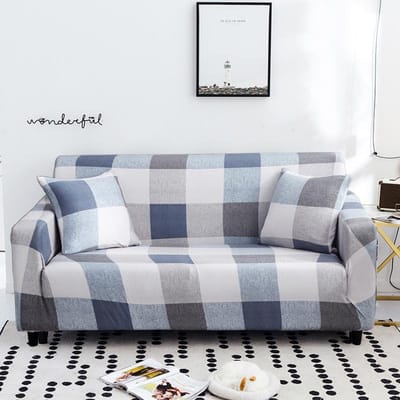 Elastische bankovertrekset voor woonkamer bankhanddoek Antislip bankhoezen voor huisdieren stretch bankhoes 2-seater 145-185cm gray