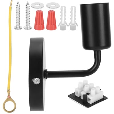 E27 Applique Murale Noire Rétro Applique Murale à Tête Unique pour Chevet Couloir Escalier AC85 ?265 V