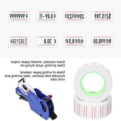 15000 Stuks Prijslabels Papier voor MX5500 Labeller - 30 Rollen 21x12mm Eenvoudig en Duurzaam