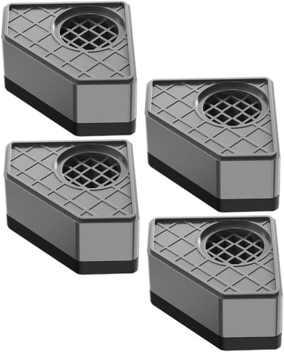 Wasmachine Verhogers - Trillingsdempers - Stabiel Plaatsen - Geluidsreducerend - 9x9x4.5CM - Grijs
