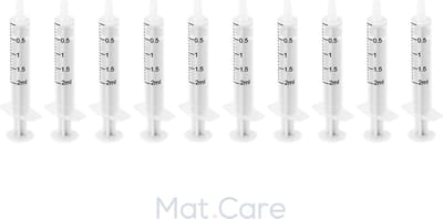 Mat Care spuit - spuiten - doseerspuit zonder naald - injectiespuit 2ml set 10 stuks