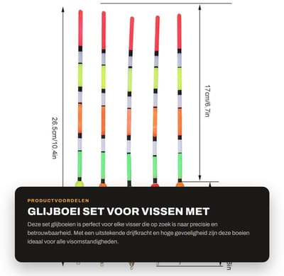 Dailygoods- Vissersboei Licht Gevoelig - Duurzaam - Waterdicht - Antioxidatief - Balsahout - 4 + 2 Posen/Sbirolinos - Visdobber