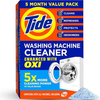 Tide Washing Machine Cleaner with Oxi – Dieptereiniging voor Wasmachines – 5 Maanden Supply