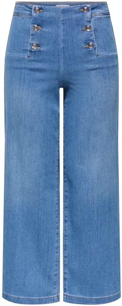 ONLY Wide-leg jeans ONLNEW High waist Brede pasvorm - bijgesneden Cropped Jeans