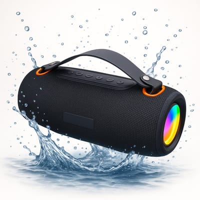 SyncGear Bluetooth Speaker 30W – Draagbare Draadloze Speaker met RGB Lichtshow - Muziekbox - Tot 20 uur - Geluidsbox - Zwart
