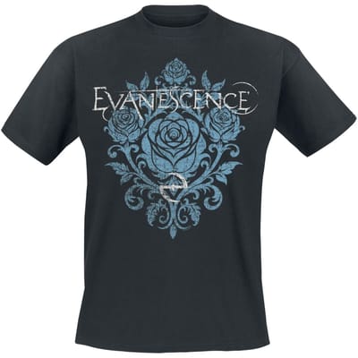 Evanescence T-shirt - Blue Rose - S tot XXL - voor Mannen - zwart