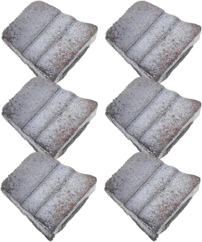 Set van 6 Vaste IJzeren Wedges voor Gereedschap, Hamer Grip en Vervangende Wedges in Grijs