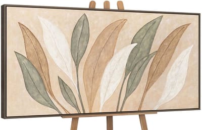 Canvas schilderij handgeschilderd dance of leaves abstract – YS-Art Gallery – Luxe wanddecoratie voor woonkamer – Modern schilderij voor slaapkamer en hal