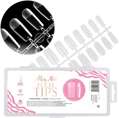 Molly Nails Flexi Tips - Kwadrat - 240 stuks - Snelle Nagelverlenging - Transparant