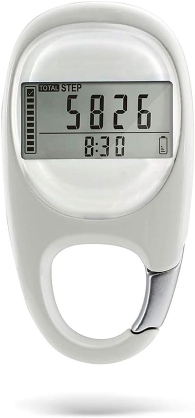 Digitale Stappenteller - 3D Pedometer - Activiteit Meten - Draagbaar Clip Ontwerp - Compact Formaat - Grijs