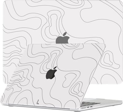 Lunso Geschikt voor MacBook Air 15 inch (2023-2026) cover hoes - case - Land Lines