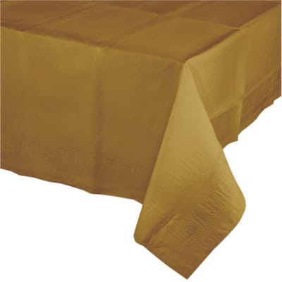 Party/verjaardag Tafelkleed - 2x - goud - 274 x 137 cm - tafellaken van papier