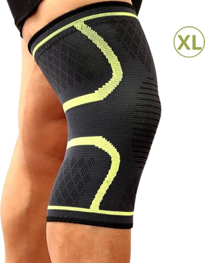 Nivard Sportbrace Knie - Kniebrace - Knee Sleeves Powerlifting - Knee Support - Compressie Knie Brace - Knee Wraps - Dames - Heren - Groen - Maat XL