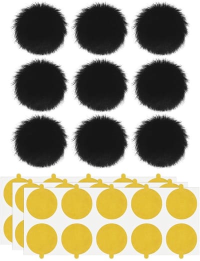 Dailygoody - Lavalier Microfoons Set - Mini Windschermen - Zwart