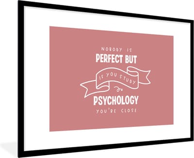 Fotolijst incl. Poster - Studenten - Studeren - Psychologie - Quotes - 120x80 cm - Posterlijst