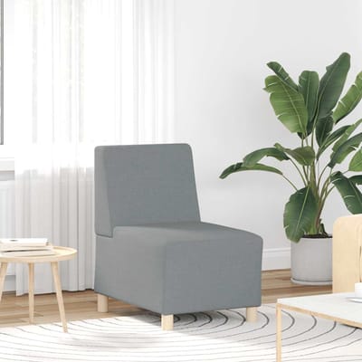 vidaXL - Modulaire - bank - zonder - armleuningen - lichtgrijs - 55 - cm - stof