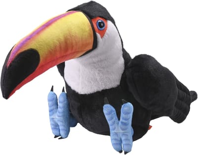 Wild Republic Toekan knuffel - 33 cm - Pluche - tropische vogel - dierenknuffel - vogels