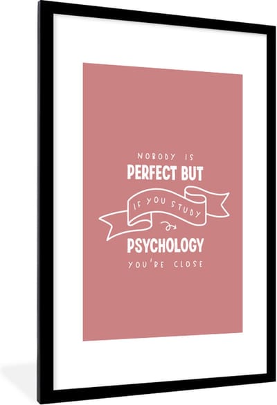Fotolijst incl. Poster - Psychologie - Studenten - Onderwijs - Studeer - 80x120 cm - Posterlijst