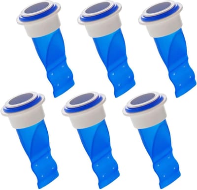 Bodemventiel - Terugslagstop - Afvoer Geuren Stoppen - Duurzaam Siliconen - 6 Stuks - Blauw