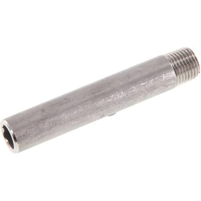 R 1/4'' Buitendraad x 13.5mm RVS Pijpnippel met Las uiteinde 20 Bar DIN 2982 - 80mm