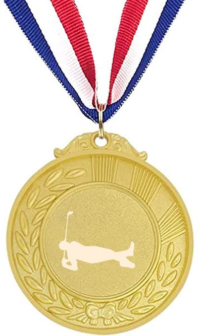 Akyol - golf medaille goudkleuring - Golf - beste golfer - gegraveerde sleutelhanger - golfen - cadeau - gepersonaliseerd - sport - accessoires - sleutelhanger met naam