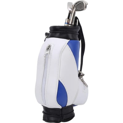 Mini Golf Penhouder met Pen voor Bureau Decoratie Golfcadeau voor Golfer Vrienden Fans Blue White