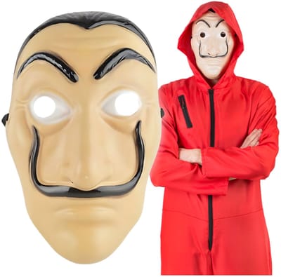 La Casa de Papel Serie - Salvador Dalí Maska - Halloween - Money Heist - Bella Ciao