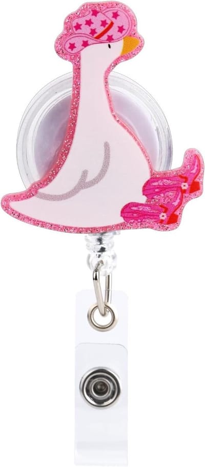 Grappige en Schattige Badge Reel met Retractable ID Houder en Alligator Clip voor Verpleegkundigen, Artsen en Onderwijzers