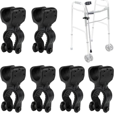 Draaibare Krukhouders voor Rollators - 6 Stuks, Veilige en Duurzame Wandstokhouder