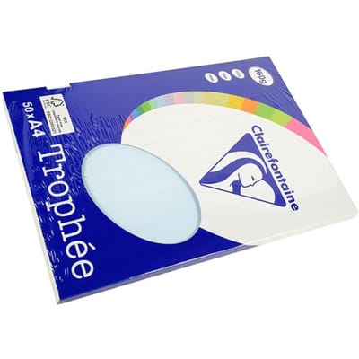 Clairefontaine Trophée - blauw - Kopieerpapier- A4 160 gram - - 50 vellen
