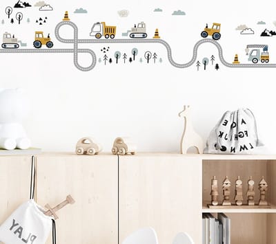 Stickerkamer® | Muurstickers | Auto's | Constructie voertuigen | Bouw | Kinderkamer | Jongen | Meisje | Stoer | Kiepwagen